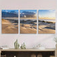 3pcs Beach Sand Dunes Landscape Scenic Ocean Metal Print Ready to Hang Art