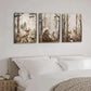 3pcs Cartoon Style Deer Bear & Squirrel Wall Art Set Canvas Framed 40x60cm - High Quality Print 100% Australian Made Wall Canvas Ready to Hang