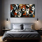 Abstract Human Face Suitable Wall Art Canvas Office Home Room Framed 80x45cm