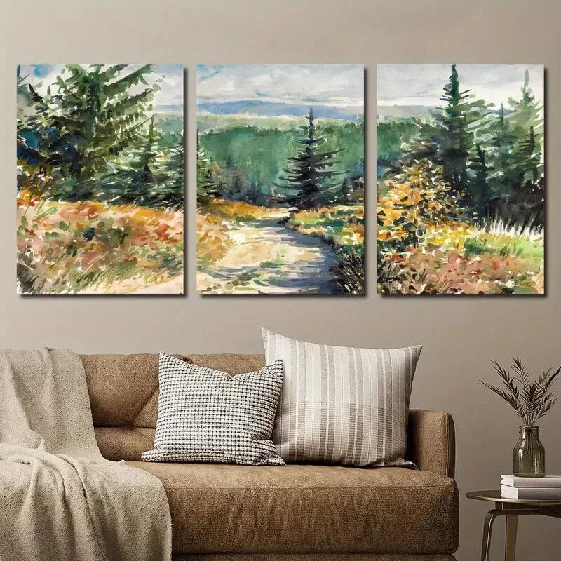 3pcs Vitality of Nature and Forest Scenery Wall Art Set Canvas Framed 40x60cm - High Quality Print 100% Australian Made Wall Canvas Ready to Hang
