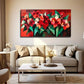 Vibrant Floral Modern Wall Art Canvas Office Home Room Framed 120x60cm