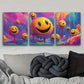 3pcs Melting Smile Colorful Cute Bright Perfect Wall Art Set Canvas Framed 40x60cm - High Quality Print 100% Australian Made Wall Canvas Ready to Hang