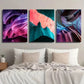 3pcs Abstract Colorful Mountain Scenery Wall Art Set Canvas Framed 40x60cm - High Quality Print 100% Australian Made Wall Canvas Ready to Hang