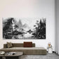 Chinese Ink Wash Style Landscap Wall Art Canvas Office Home Room Framed 120x60cm