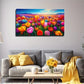 Vibrant Tulip Landscape Wall Art Canvas Office Home Room Framed 80x45cm
