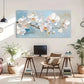 Abstract White Orchid Elegant Wall Art Canvas Office Home Room Framed 120x60cm