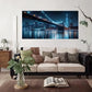 Modern Vintage NYC Skyline Wall Art Canvas Office Home Room Framed 80x45cm