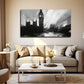 Abstract London Big Ben Wall Art Canvas Office Home Room Framed 80x45cm