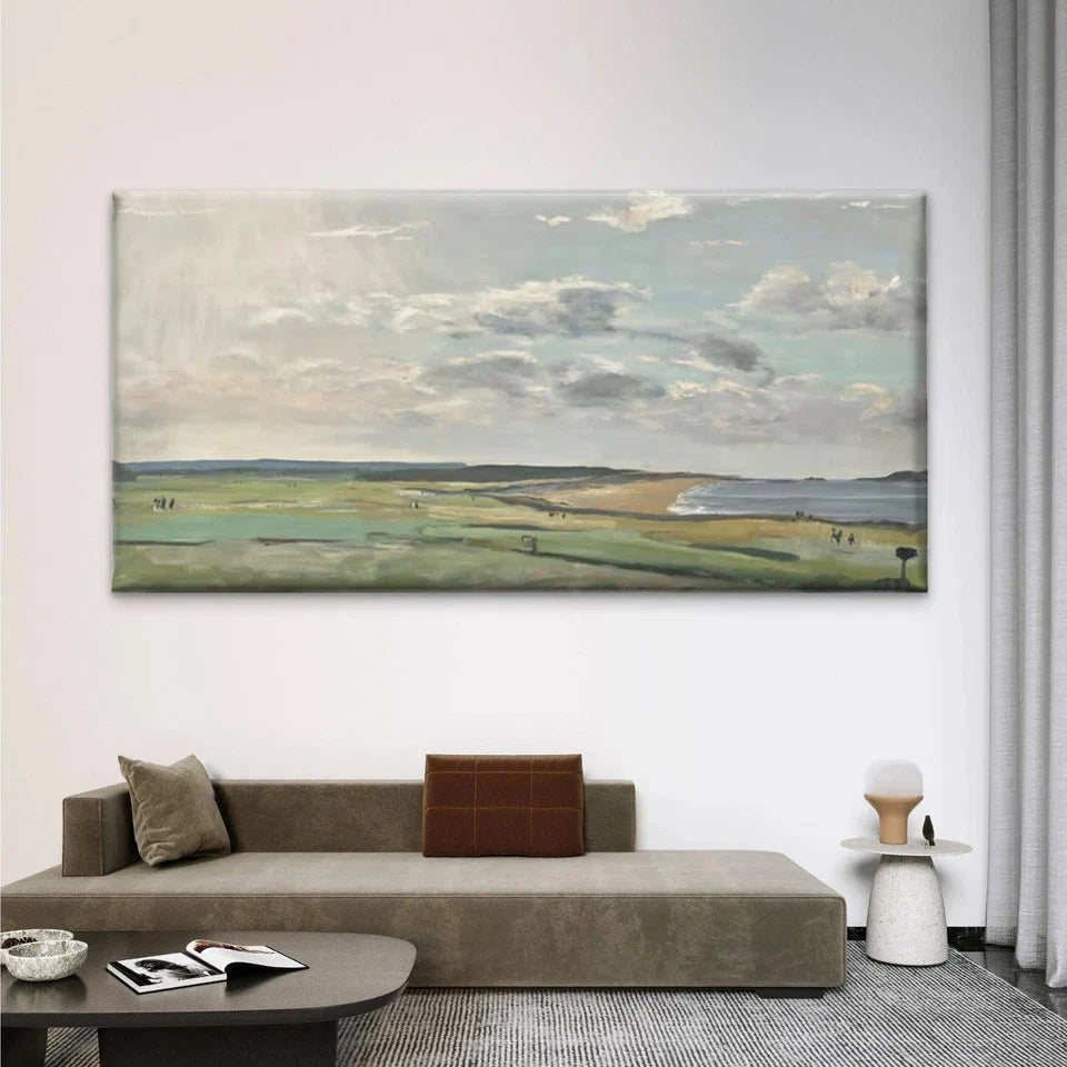 Golf Course Landscape Wall Art Canvas Office Home Room Framed 80x45cm