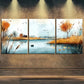 3pcs Featuring Exquisite Autumn Scenery Perfect Wall Art Set Canvas Framed 40x60cm - High Quality Print 100% Australian Made Wall Canvas Ready to Hang