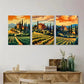 3pcs Watercolour Boho Housewarming Metal Print Ready to Hang Art