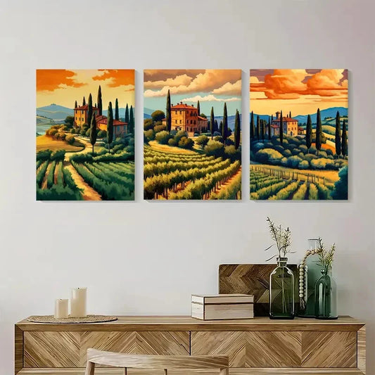 3pcs Watercolour Boho Housewarming Metal Print Ready to Hang Art