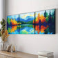 3pcs Reflections of Trees & Lakes Perfect Wall Art Set Canvas Framed 40x60cm - High Quality Print 100% Australian Made Wall Canvas Ready to Hang