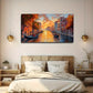 Sunset Gondola Serene Wall Art Canvas Office Home Room Framed 80x45cm