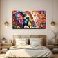 Elephant Head Colorful Wall Art Canvas Office Home Room Framed 80x45cm