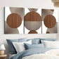 3pcs Abstract Geometric Circular Elegant Art Wall Art Set Canvas Framed 40x60cm - High Quality Print 100% Australian Made Wall Canvas Ready to Hang