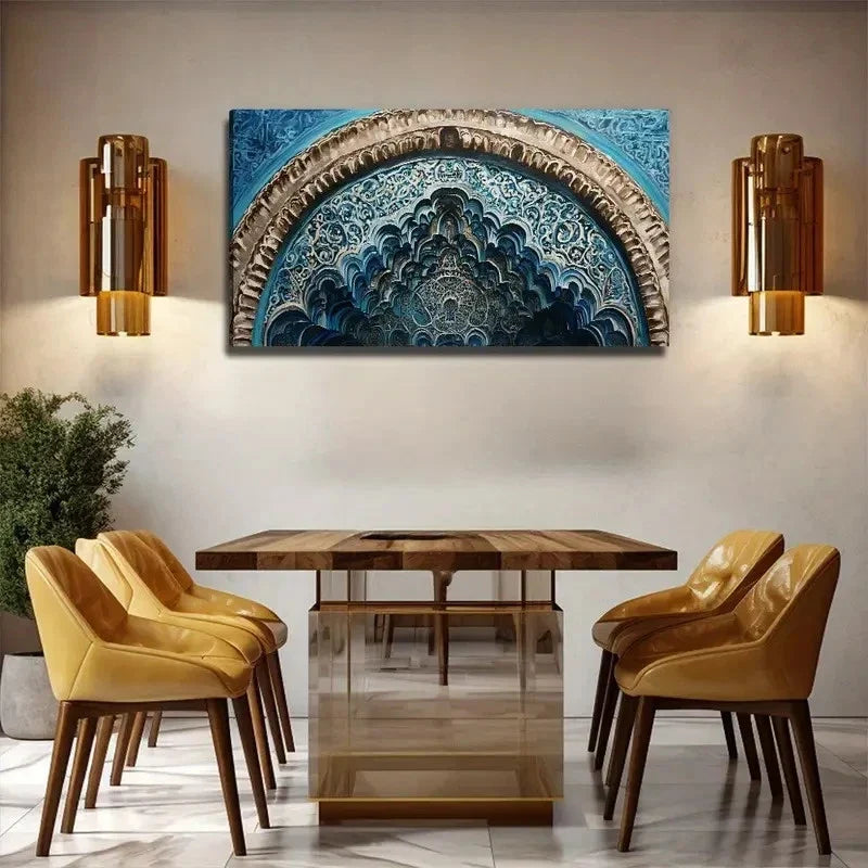 Architectural Flowers Wall Art Canvas Office Home Room Framed 80x45cm