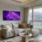 Modern Décor with Purple Light Wall Art Canvas Office Home Room Framed 120x60cm