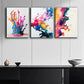3pcs Colorful Splashes of Paint Design Perfect Wall Art Set Canvas Framed 40x60cm - High Quality Print 100% Australian Made Wall Canvas Ready to Hang