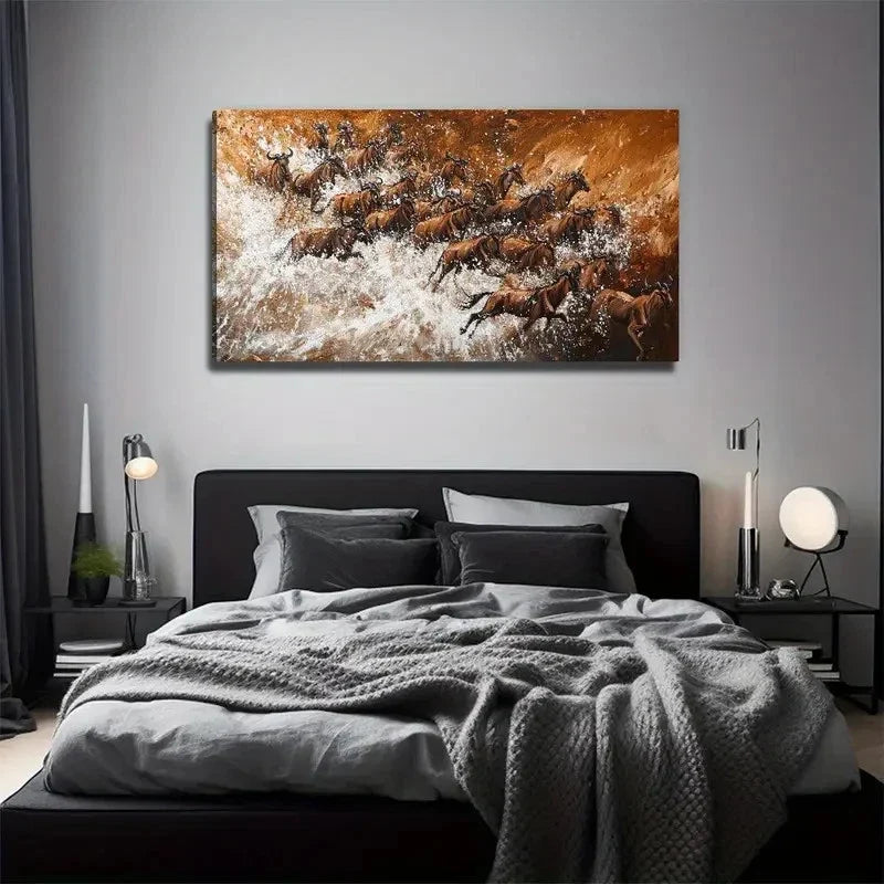 Migratory Animals Perfect Wall Art Canvas Office Home Room Framed 120x60cm