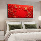 Vibrant Style Rich Reds Wall Art Canvas Office Home Room Framed 120x60cm