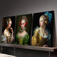 3pcs Eclectic Female Portraits with Headphones Wall Art Set Canvas Framed 40x60cm - High Quality Print 100% Australian Made Wall Canvas Ready to Hang