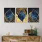 3pcs Golden And Black Abstract Metal Print Ready to Hang Art