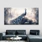 Elegant Blue Peacock Wall Art Canvas Office Home Room Framed 120x60cm