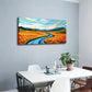Winding River Landscape Wall Art Canvas Office Home Room Framed 120x60cm