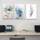 3pcs Elegant Floral & Feather Designs Wall Art Set Canvas Framed 40x60cm - High Quality Print 100% Australian Made Wall Canvas Ready to Hang