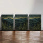 3pcs Dark Forest Mountain Range Triptych Wall Art Set Canvas Framed 40x60cm - High Quality Print 100% Australian Made Wall Canvas Ready to Hang