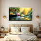 Serene Bamboo Forest Burning Wall Art Canvas Office Home Room Framed 120x60cm