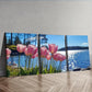 3pcs Chic Pink Tulip Pink Nature Blue Wall Art Set Canvas Framed 40x60cm - High Quality Print 100% Australian Made Wall Canvas Ready to Hang