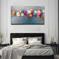 Vibrant Flowers Watercolor Hue Wall Art Canvas Office Home Room Framed 120x60cm
