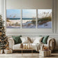 3pcs Coastal Beach Seascape Landscape Wall Art Set Canvas Framed 40x60cm - High Quality Print 100% Australian Made Wall Canvas Ready to Hang
