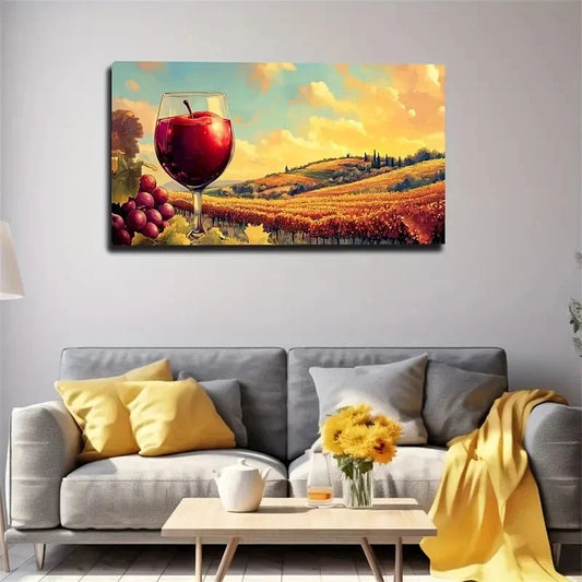 Golden Yellow Sky Below Wall Art Canvas Office Home Room Framed 120x60cm