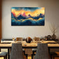 Golden Wave Decorative Wall Art Canvas Office Home Room Framed 120x60cm