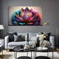 Magical Lotus Flower Suitable Wall Art Canvas Office Home Room Framed 80x45cm