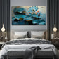 Serene Blue & Green Nature Wall Art Canvas Office Home Room Framed 120x60cm