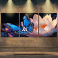 3pcs Beautiful Blue Butterfly Nature Perfect Wall Art Set Canvas Framed 40x60cm - High Quality Print 100% Australian Made Wall Canvas Ready to Hang