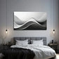 White Assembly Line Wall Art Canvas Office Home Room Framed 80x45cm
