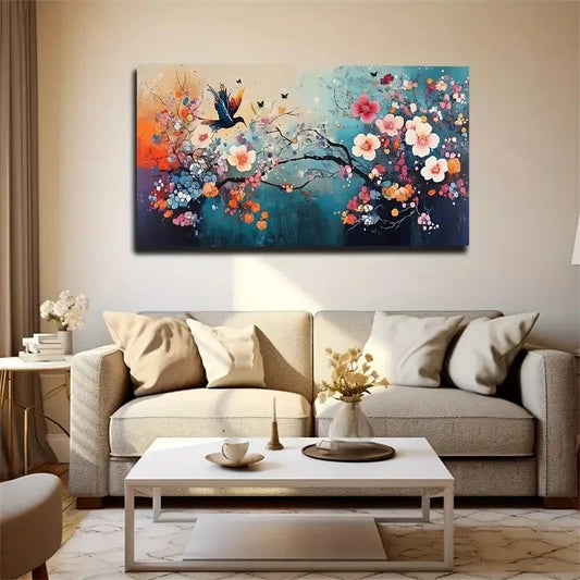 Few Butterflies Flying Between Wall Art Canvas Office Home Room Framed 120x60cm
