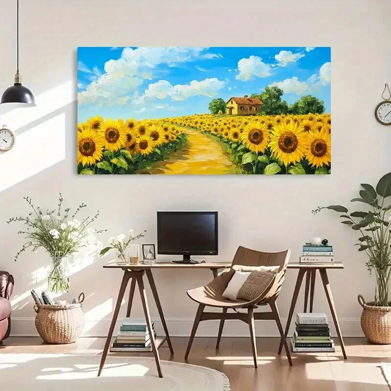 Classic Contemporary Retro Wall Art Canvas Office Home Room Framed 120x60cm