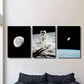 3pcs Space Exploration Science Fiction Themed Wall Art Set Canvas Framed 40x60cm - High Quality Print 100% Australian Made Wall Canvas Ready to Hang