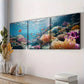 3pcsVibrant Coral Reef & Fish Design Nature Wall Art Set Canvas Framed 40x60cm - High Quality Print 100% Australian Made Wall Canvas Ready to Hang