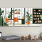 3pcs Houseplants Painting Modern Home Perfect Wall Art Set Canvas Framed 40x60cm - High Quality Print 100% Australian Made Wall Canvas Ready to Hang