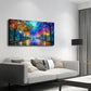 Gorgeous Street Watercolor Wall Art Canvas Office Home Room Framed 120x60cm