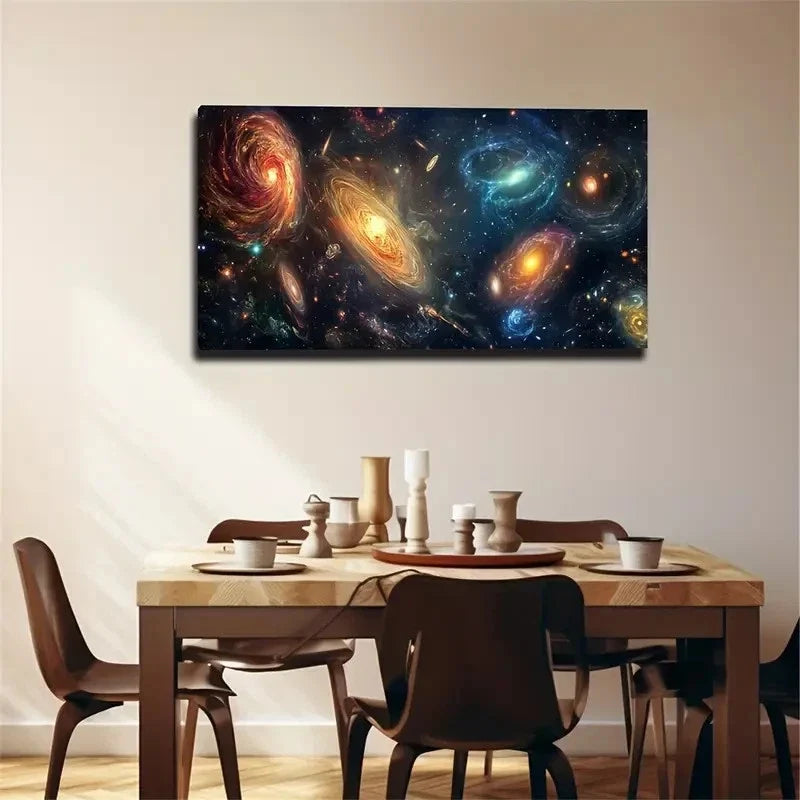 Twinkling Stars Suitable Wall Art Canvas Office Home Room Framed 120x60cm