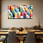 Vibrant Cityscape Colorful Wall Art Canvas Office Home Room Framed 80x45cm