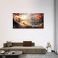 Scenery Pathway Sunrise Nature Wall Art Canvas Office Home Room Framed 80x45cm